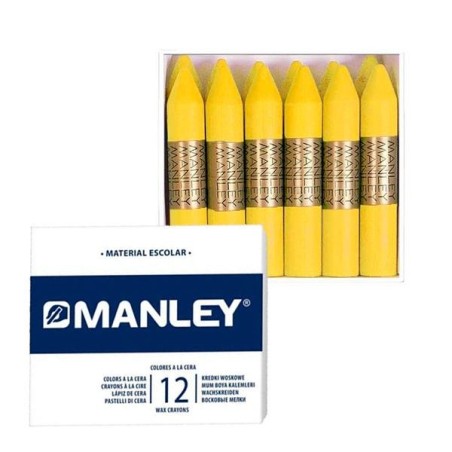 Ceras blandas Manley - Color amarillo - Caja 12 ud