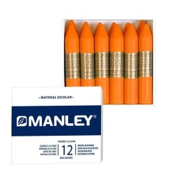 Ceras blandas Manley - Color naranja - Caja 12 ud