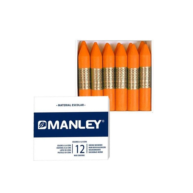 Ceras blandas Manley - Color naranja - Caja 12 ud Ceras blandas Manley - Color naranja - Caja 12 ud