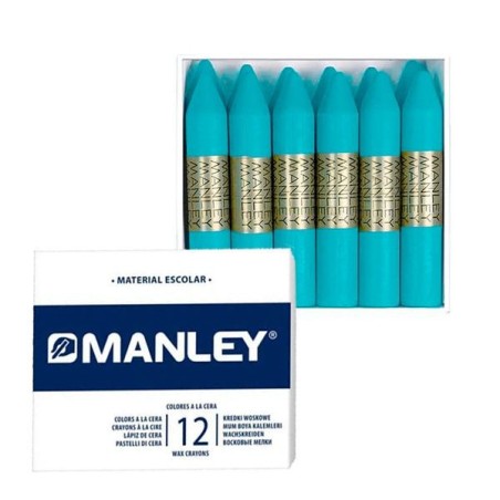 Ceras blandas Manley - Color azul turquesa - Caja 12 ud