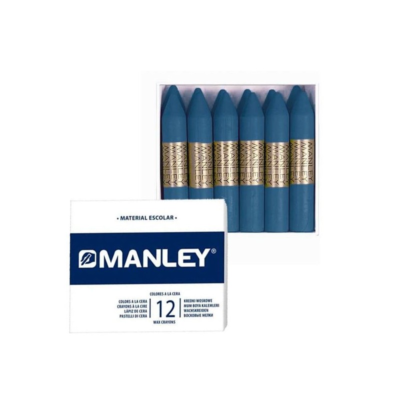 Ceras blandas Manley - Color azul ultramar - Caja 12 ud Ceras blandas Manley - Color azul ultramar - Caja 12 ud