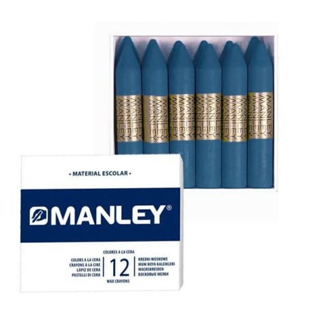 Ceras blandas Manley - Color azul ultramar - Caja 12 ud