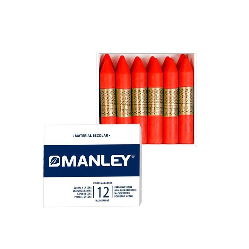 Ceras blandas Manley - Color rojo - Caja 12 ud Ceras blandas Manley - Color rojo - Caja 12 ud