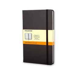 Cuaderno Moleskine Classic Pocket - Cosido - Tapa dura - 9 x 14 cm - Horizontal - 192 páginas - 70 g - Color negro