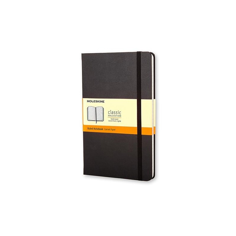 Cuaderno Moleskine Classic Large - Cosido - Tapa dura - 13 x 21 cm - Horizontal - 240 páginas - 70 g - Color negro