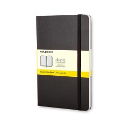 Cuaderno Moleskine Classic Large - Cosido - Tapa dura - 13 x 21 cm - 5x5 - 240 páginas - 70 g - Color negro