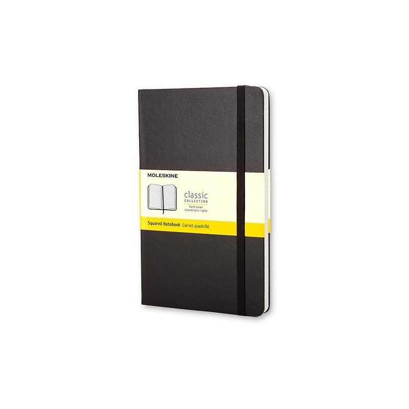 Cuaderno Moleskine Classic Large - Cosido - Tapa dura - 13 x 21 cm - 5x5 - 240 páginas - 70 g - Color negro