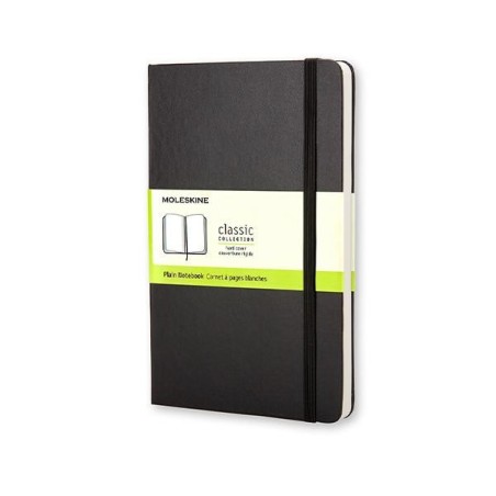 Cuaderno Moleskine Classic Large - Cosido - Tapa dura - 13 x 21 cm - Liso - 240 páginas - 70 g - Color negro