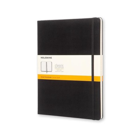 Cuaderno Moleskine Classic X-Large - Cosido - Tapa dura - 19 x 25 cm - Horizontal - 192 páginas - 70 g - Color negro