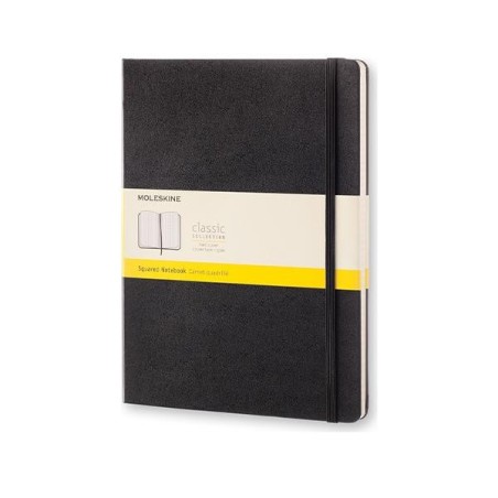 Cuaderno Moleskine Classic X-Large - Cosido - Tapa dura - 19 x 25 cm - 5x5 - 192 páginas - 70 g - Color negro
