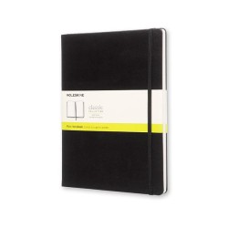 Cuaderno Moleskine Classic X-Large - Cosido - Tapa dura - 19 x 25 cm - Liso - 192 páginas - 70 g - Color negro