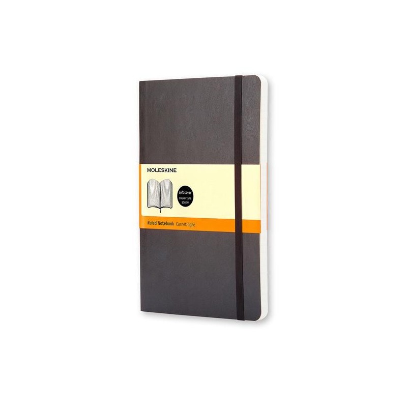Cuaderno Moleskine Classic Large - Cosido - Tapa blanda - 13 x 21 cm - Horizontal - 240 páginas - 70 g - Color negro Cuaderno Moleskine Classic Large - Cosido - Tapa blanda - 13 x 21 cm - Horizontal - 240 páginas - 70 g - Color negro