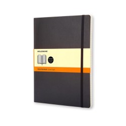 Cuaderno Moleskine Classic X-Large - Cosido - Tapa blanda - 19 x 25 cm - Horizontal - 192 páginas - 70 g - Color negro