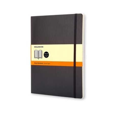 Cuaderno Moleskine Classic X-Large - Cosido - Tapa blanda - 19 x 25 cm - Horizontal - 192 páginas - 70 g - Color negro