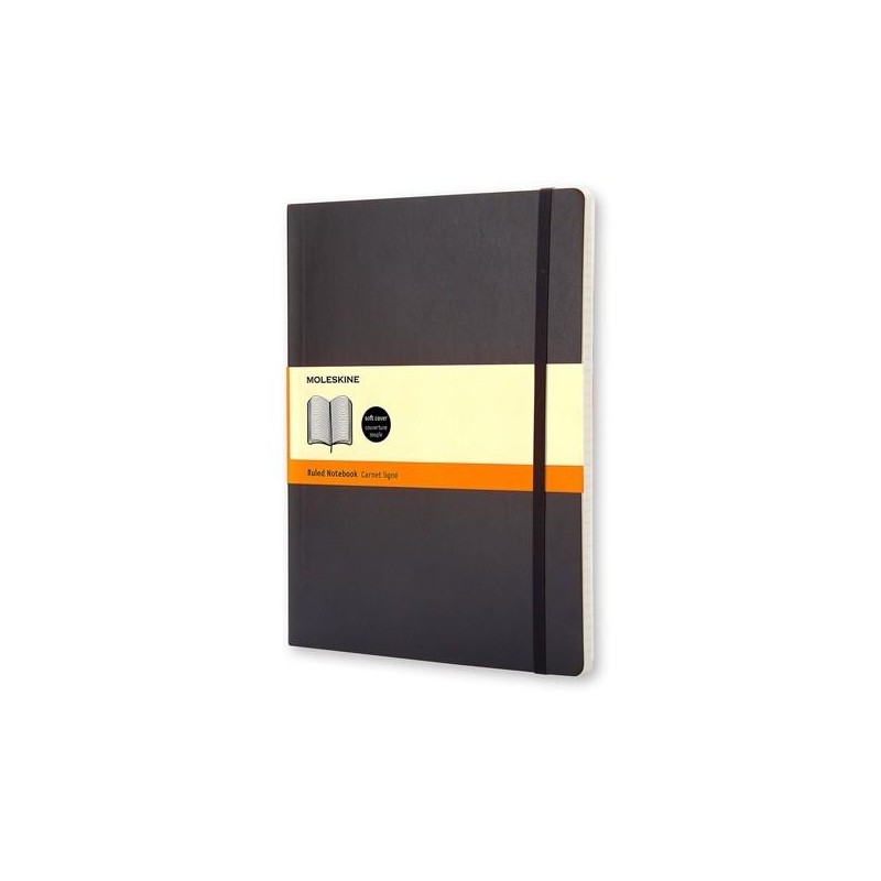 Cuaderno Moleskine Classic X-Large - Cosido - Tapa blanda - 19 x 25 cm - Liso - 192 páginas - 70 g - Color negro Cuaderno Moleskine Classic X-Large - Cosido - Tapa blanda - 19 x 25 cm - Liso - 192 páginas - 70 g - Color negro