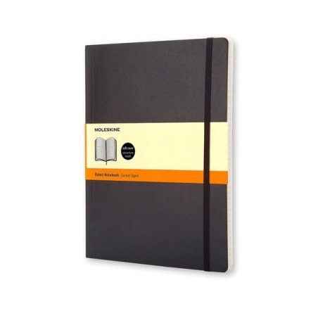 Cuaderno Moleskine Classic X-Large - Cosido - Tapa blanda - 19 x 25 cm - Liso - 192 páginas - 70 g - Color negro