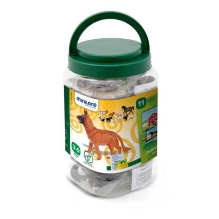 Animales de la granja Miniland - + 3 años - Bote 11 figuras