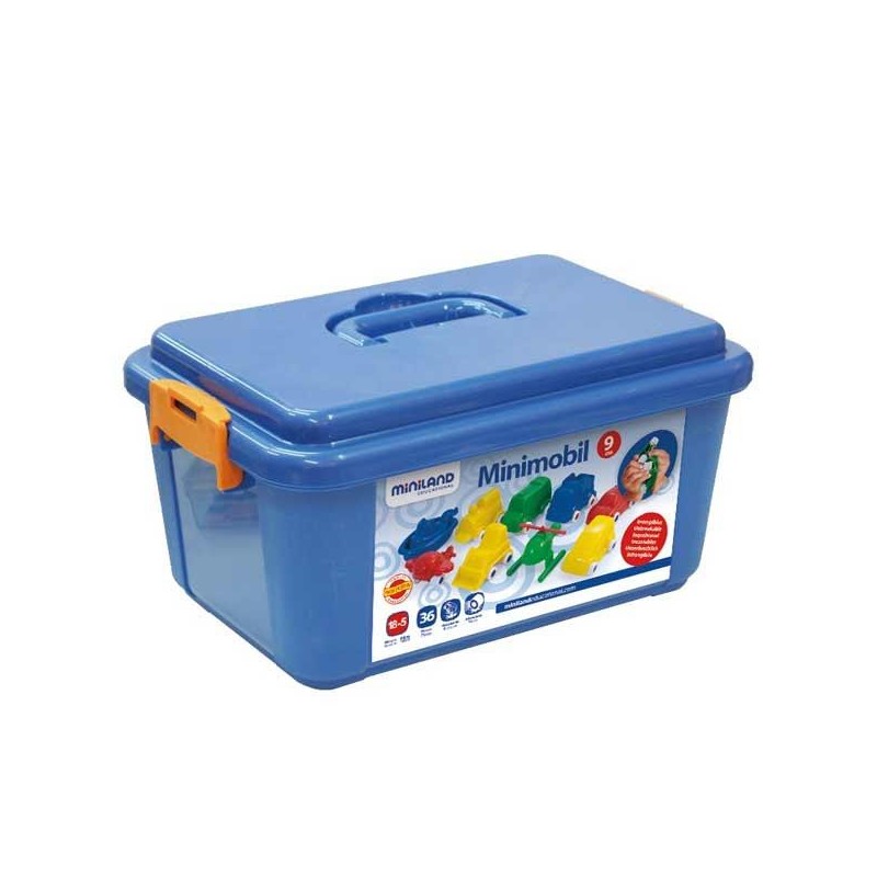 Minimóvil Miniland - 9 cm - + 18 meses - Colores surtidos - Caja 36 ud