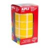 Gomets cuadrados Apli - 20 x 20 mm - Color amarillo - Rollo 1770 ud