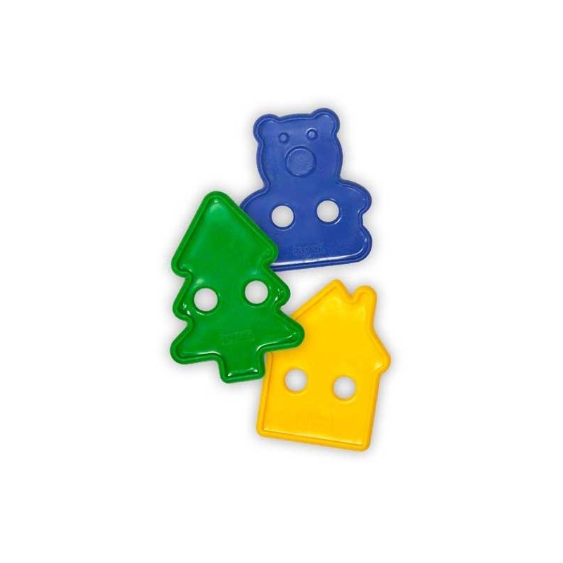Figuras ensartables Miniland - + 3 años - Colores surtidos - Bote 80 ud + 10 cordones + 24 fichas Figuras ensartables Miniland - + 3 años - Colores surtidos - Bote 80 ud + 10 cordones + 24 fichas
