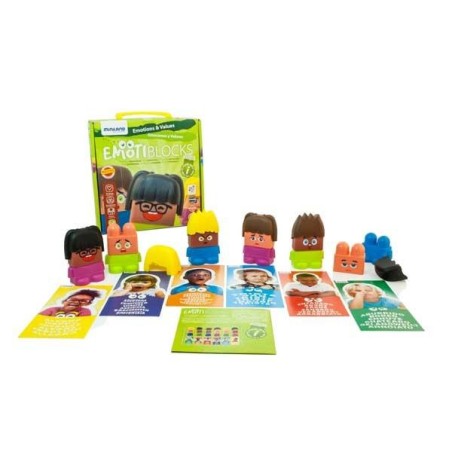 Emotiblocks primeras emociones Miniland - + 2 años - Caja 6 personajes + 6 fichas