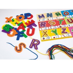 Activity 123 ABC Miniland - + 3 años - Colores surtidos - Caja 27 ud + 10 cordones