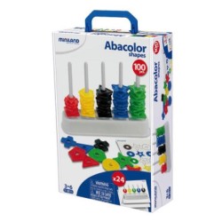 Abacolor Shape Miniland - 5 columnas - + 3 años - Colores surtidos - Pack 100 piezas