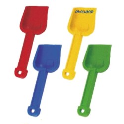 Pala Miniland - Plástico - 24 cm - Colores surtidos - Pack 4 ud