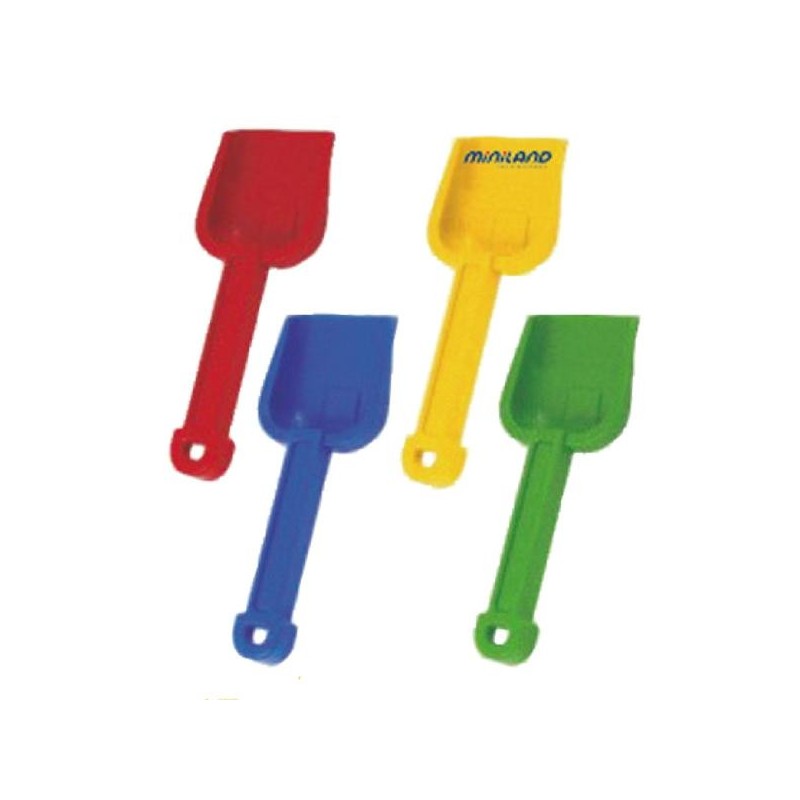Pala Miniland - Plástico - 24 cm - Colores surtidos - Pack 4 ud