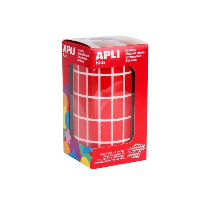 Gomets rectangulares Apli - 20 x 10 mm - Color rojo - Rollo 3540 ud Gomets rectangulares Apli - 20 x 10 mm - Color rojo - Rollo 3540 ud