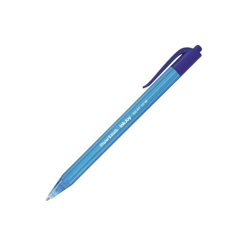 Bolígrafo retráctil Paper Mate Inkjoy 100 RT - Punta 1 mm - Color azul Bolígrafo retráctil Paper Mate Inkjoy 100 RT - Punta 1 mm - Color azul