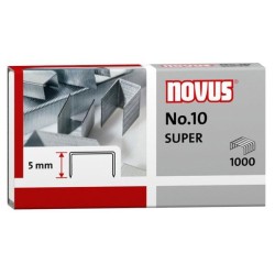 Grapas Novus 10- Galvanizadas - 20 hojas - Caja 1000 grapas