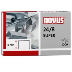 Grapas Novus 24/8- Galvanizadas - 50 hojas - Caja 1000 grapas