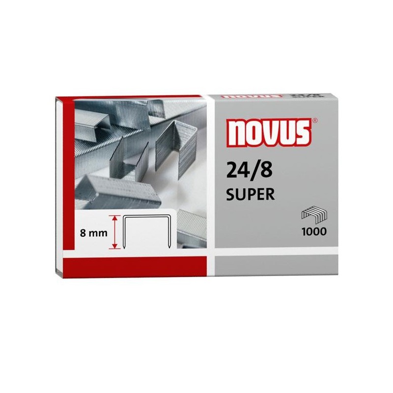 Grapas Novus 24/8- Galvanizadas - 50 hojas - Caja 1000 grapas Grapas Novus 24/8- Galvanizadas - 50 hojas - Caja 1000 grapas