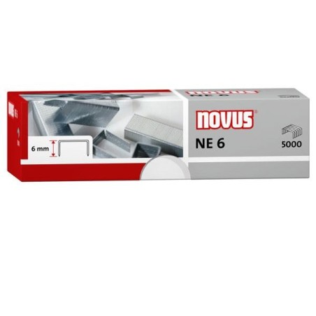 Grapas Novus NE6 - Galvanizadas - 20 hojas - Caja 5000 grapas