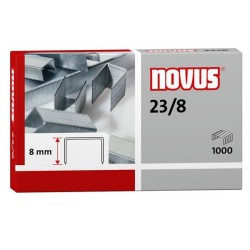 Grapas Novus 23/8 - Galvanizadas - 50 hojas - Caja 1000 grapas