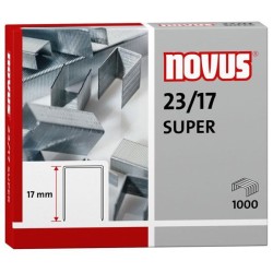 Grapas Novus 23/17 - Galvanizadas - 160 hojas - Caja 1000 grapas