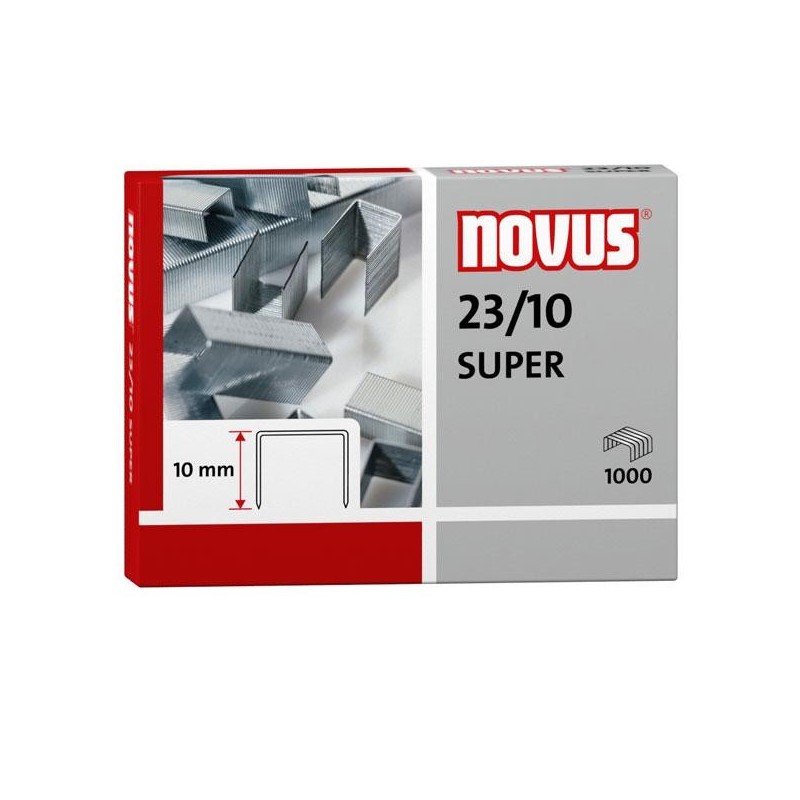 Grapas Novus 23/10 - Galvanizadas - 70 hojas - Caja 1000 grapas