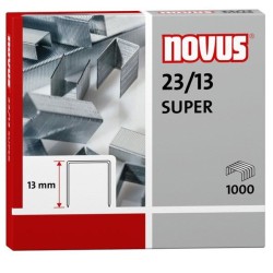 Grapas Novus 23/13 - Galvanizadas - 100 hojas - Caja 1000 grapas