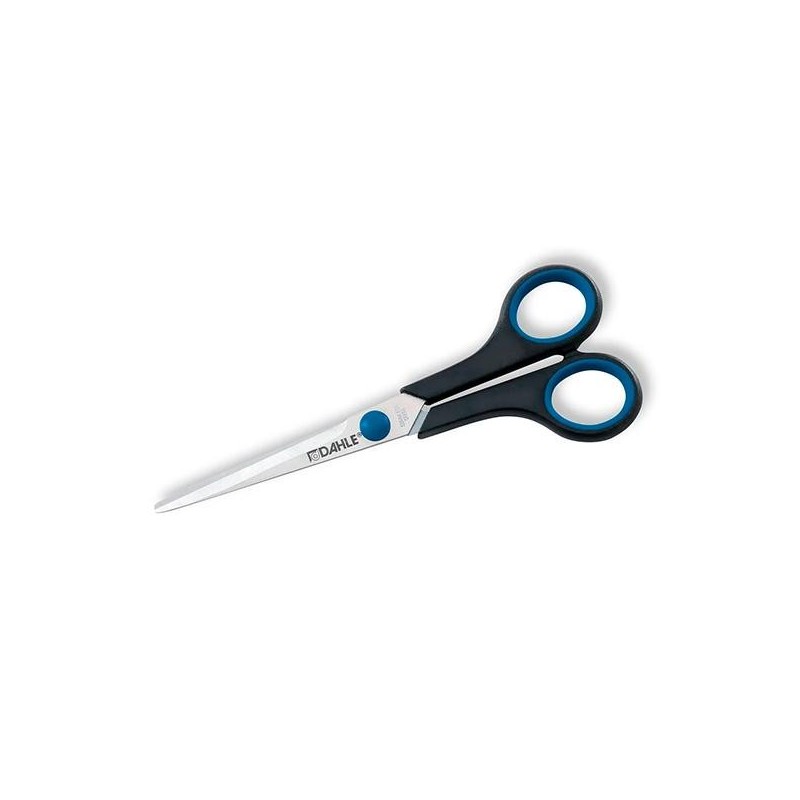 Tijeras Dahle Office Comfort Grip - 18 cm - Color negro/azul