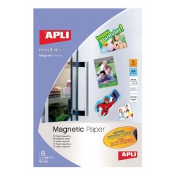 Papel magnético Apli - A4 - 650 g - Inkjet - Pack 8 hojas