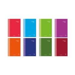Cuaderno Microperforado Pacsa Premium Extra - Espiral - Cartón - A4 - 5x5 - 120 hojas - 90 g - Colores surtidos