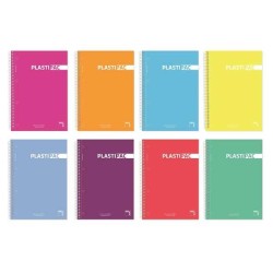 Cuaderno microperforado Pacsa Plastipac - Espiral - PP - A4 - 5x5 - 100 hojas - 90 g - Colores surtidos