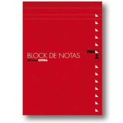 Bloc Pacsa - Hojas trepadas - Tapa de cartón - Folio - 4x4 - 80 hojas - 60 g - Color rojo
