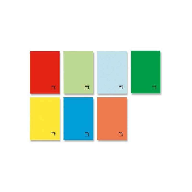 Libreta Pacsa - Grapada - Cartulina gofrada - A5+ - 4x4 - 50 hojas - 70 g - Colores surtidos