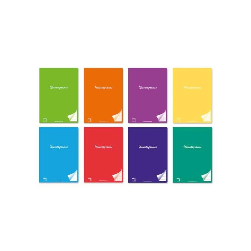 Libreta Pacsa Noventagramos - Grapada - Cartulina plastificada - A4 - 4x4 - 48 hojas - 90 g - Colores surtidos