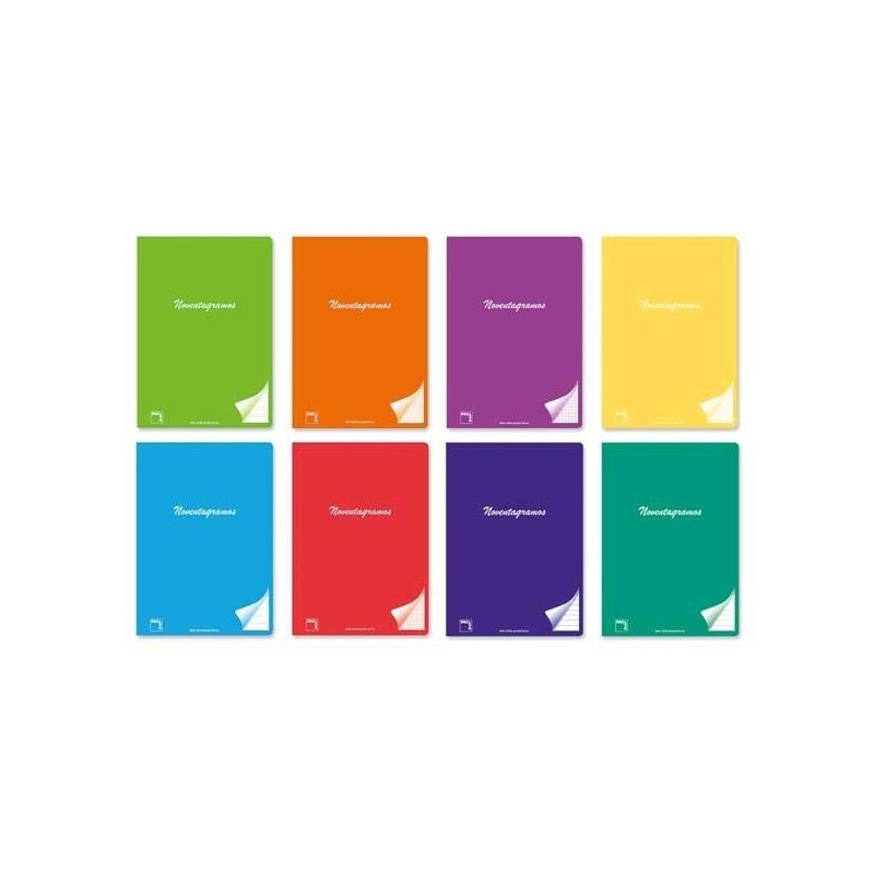 Libreta Pacsa Noventagramos - Grapada - Cartulina plastificada - A5+ - 4x4 - 48 hojas - 90 g - Colores surtidos