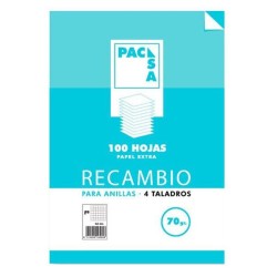 Recambio Pacsa - Folio - 4x4 - 70 g - 100 hojas