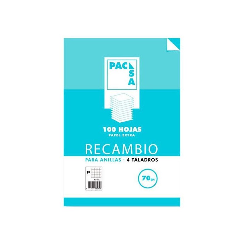 Recambio Pacsa - Folio - 4x4 - 70 g - 100 hojas