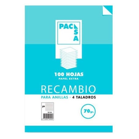 Recambio Pacsa - Folio - 4x4 - 70 g - 100 hojas